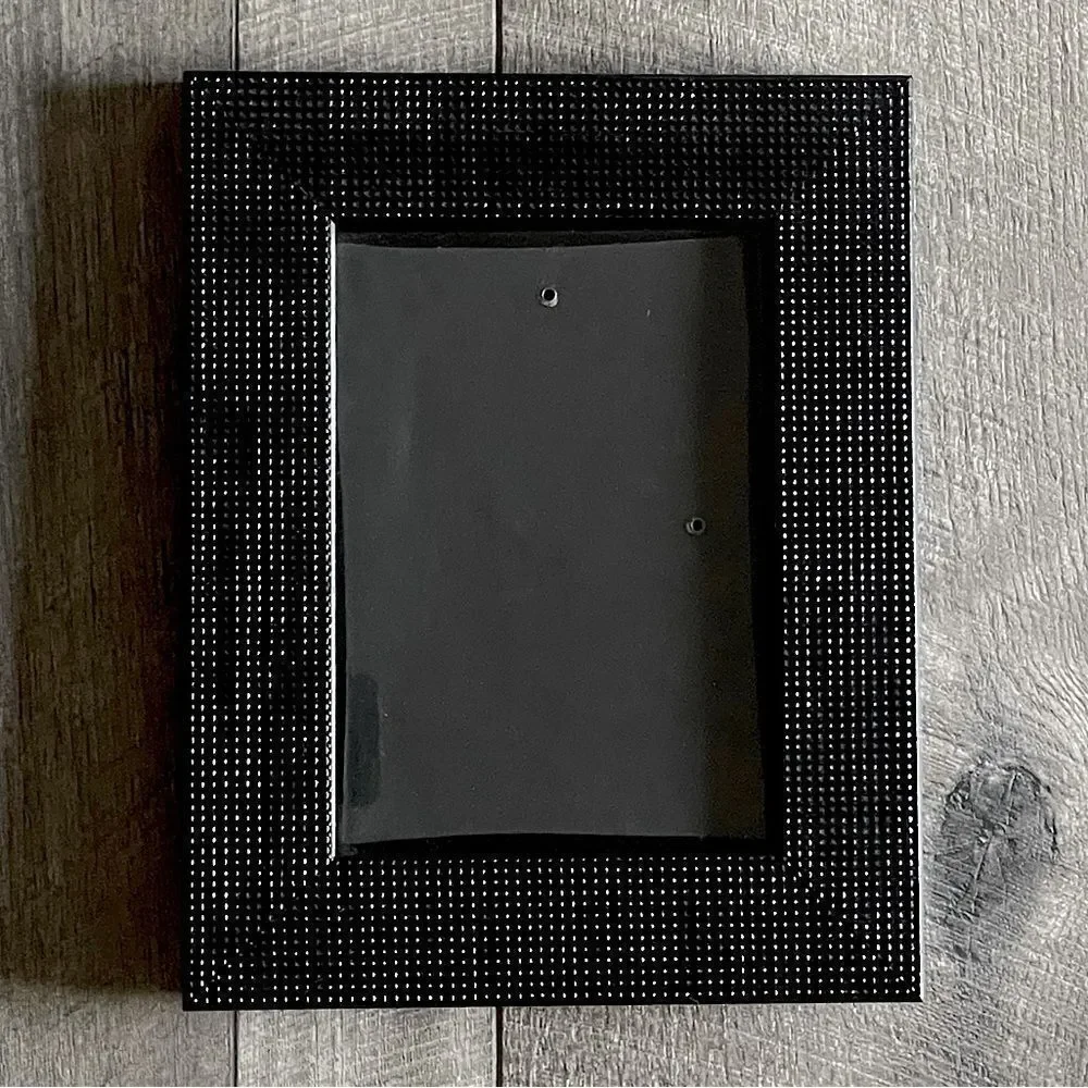 New! Black, Textured, 5x7 Picture Frame with Black Felt Backing.